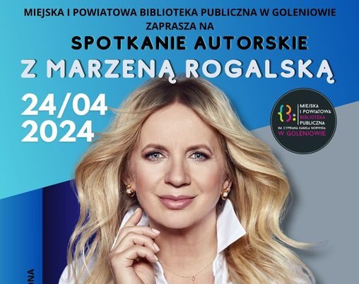 Marzena Rogalska spotka się z czytelnikami